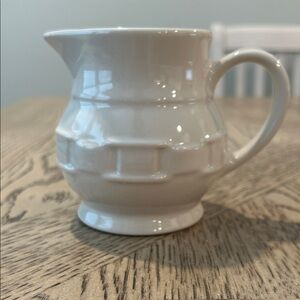 Longaberger Woven Traditions ivory creamer or small pitcher